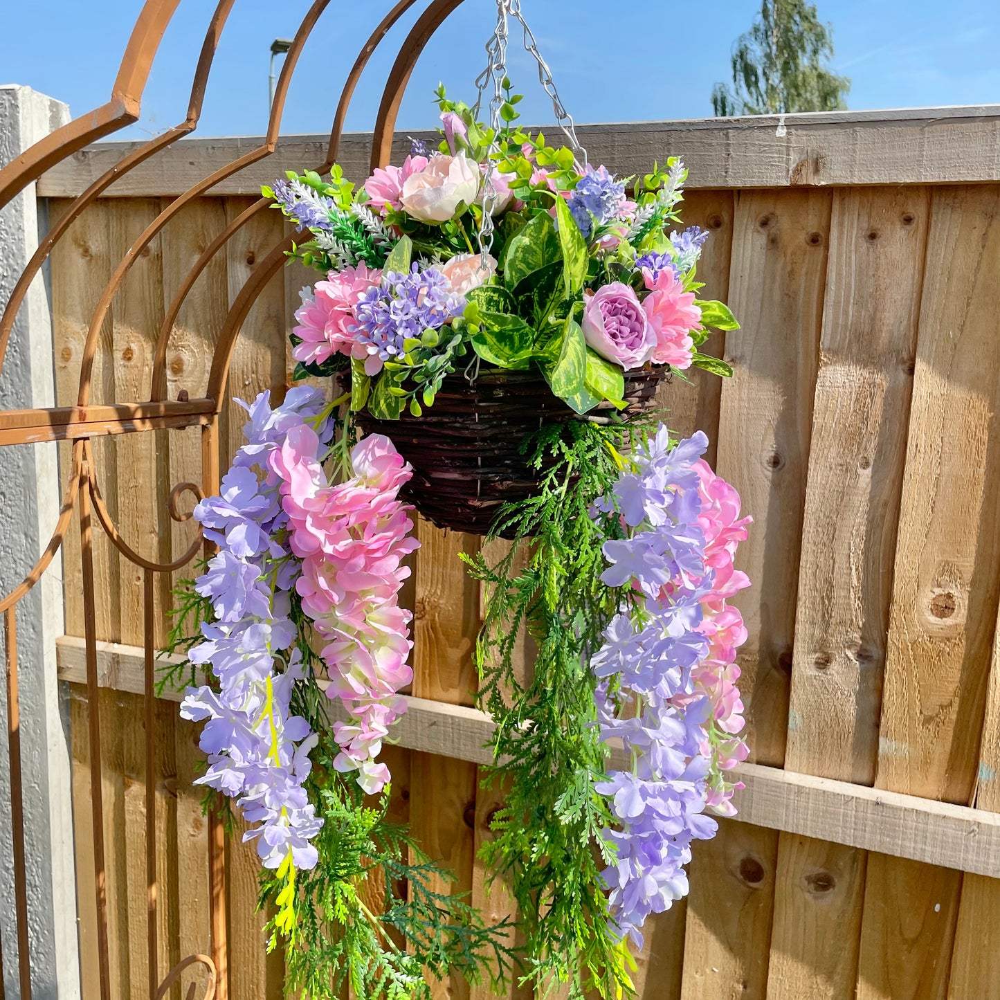 Pink & Purple Hanging Basket