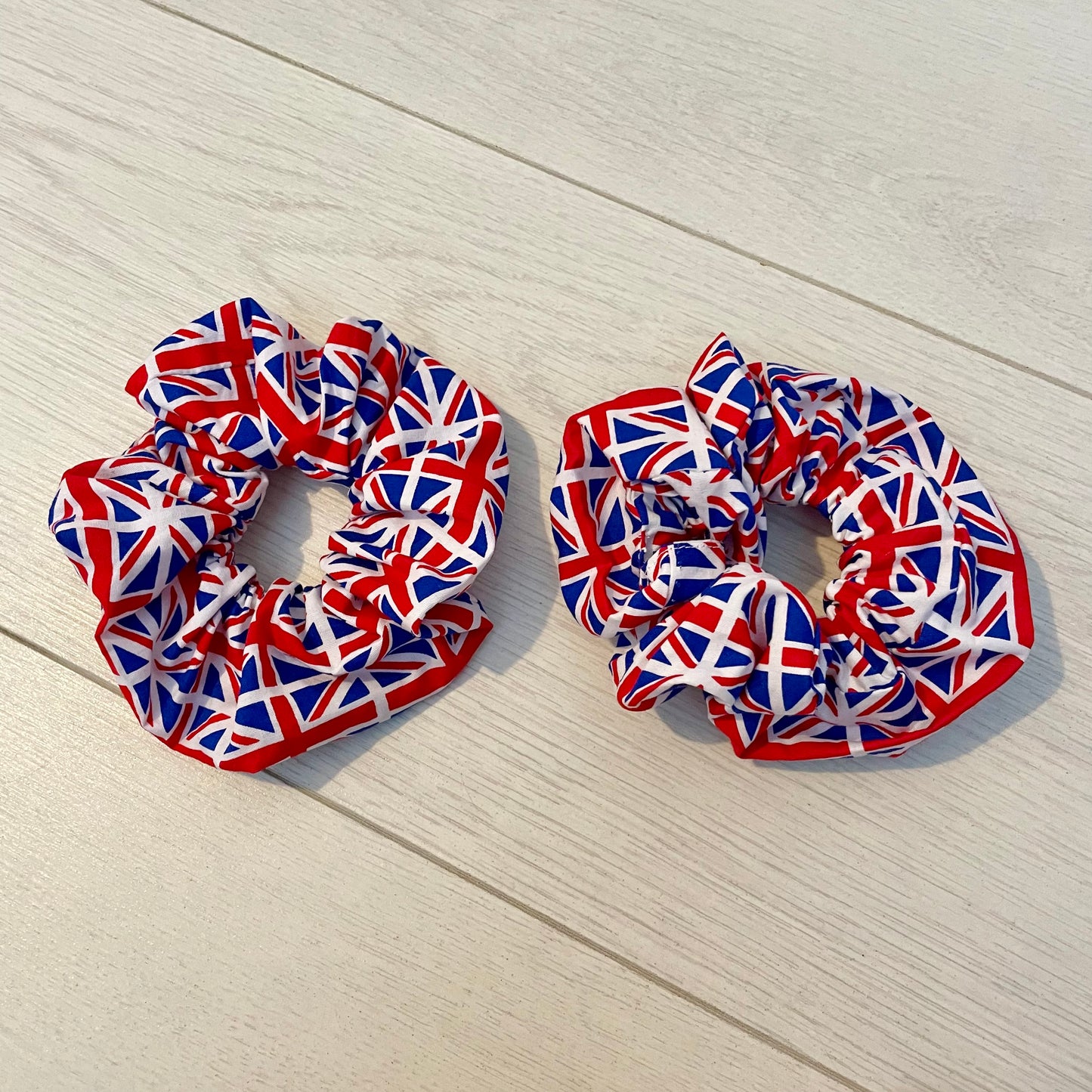 Union Jack Scrunchie - White