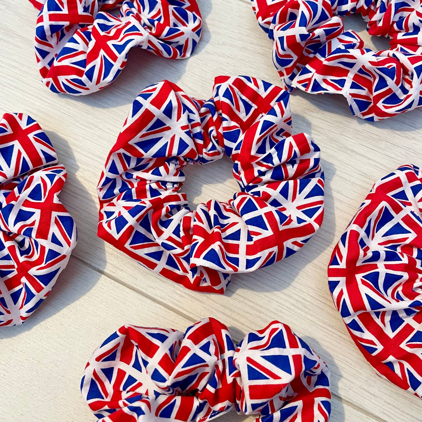 Union Jack Scrunchie - White