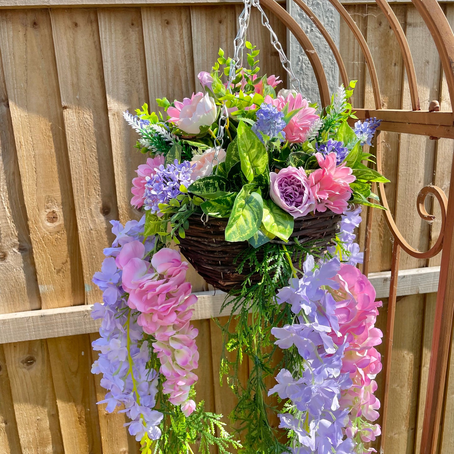 Pink & Purple Hanging Basket