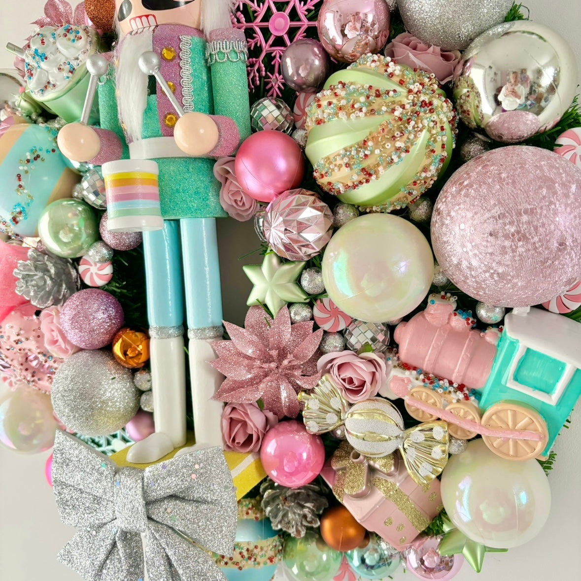 Minty Nutcracker Wreath