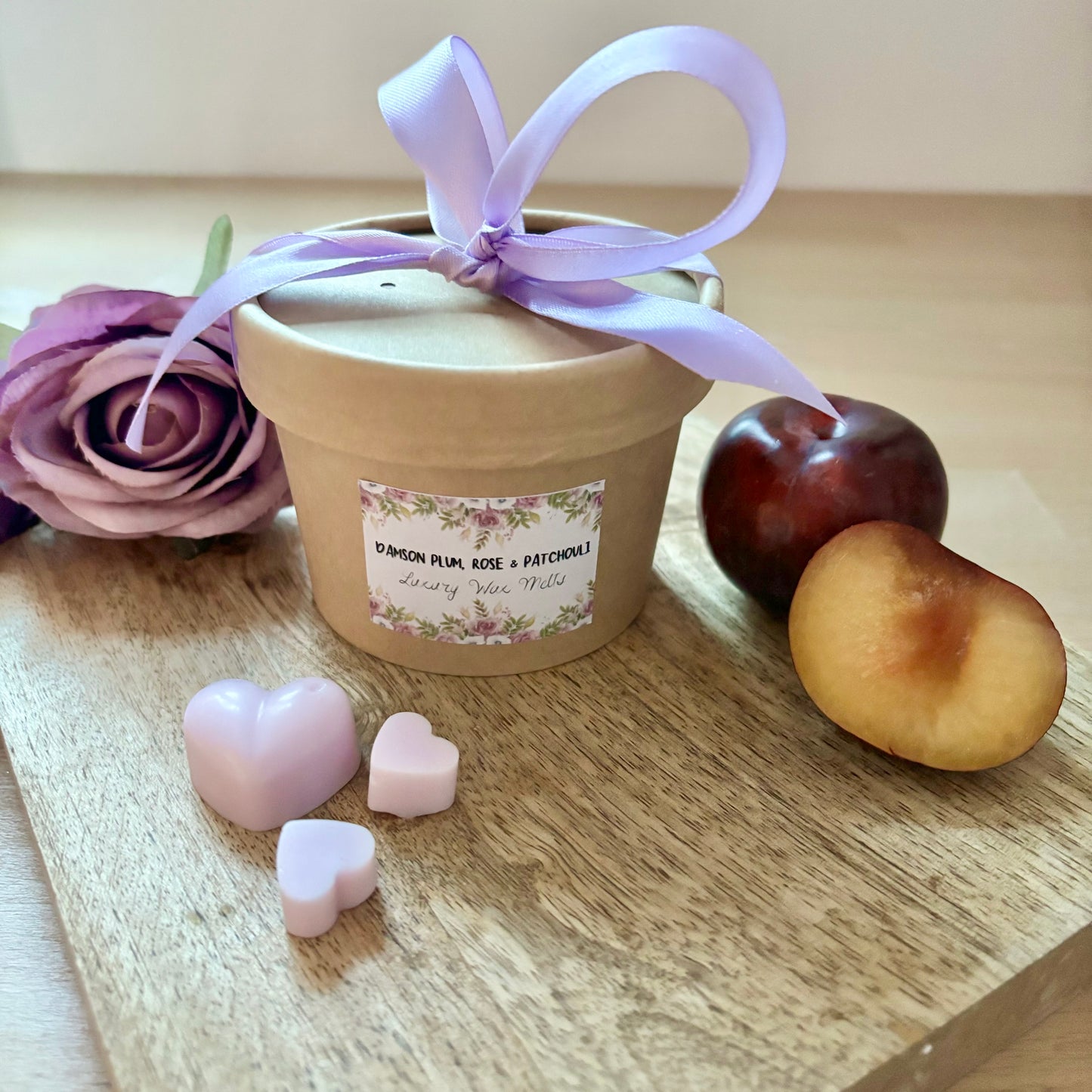 Damson Plum, Rose & Patchouli Wax Melt Pot