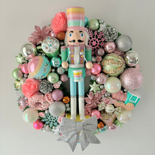 Minty Nutcracker Wreath