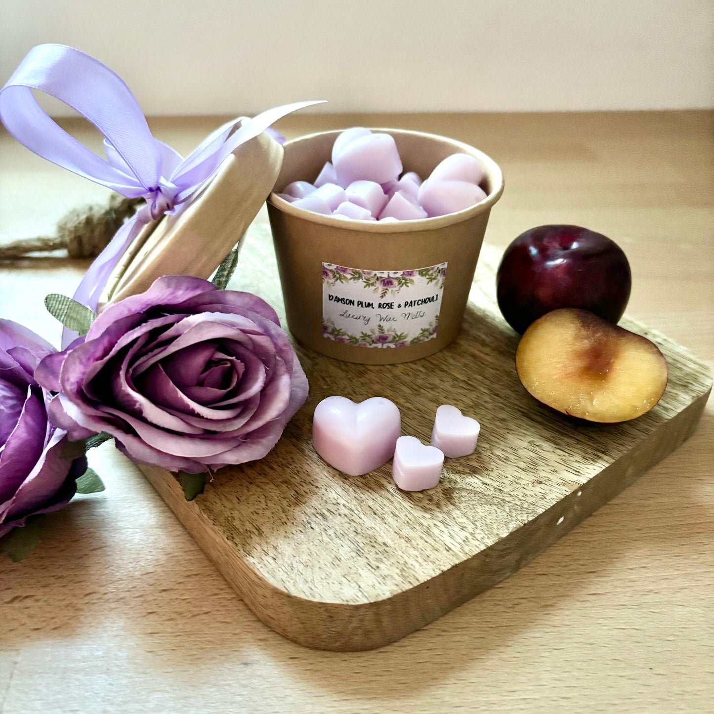 Damson Plum, Rose & Patchouli Wax Melt Pot