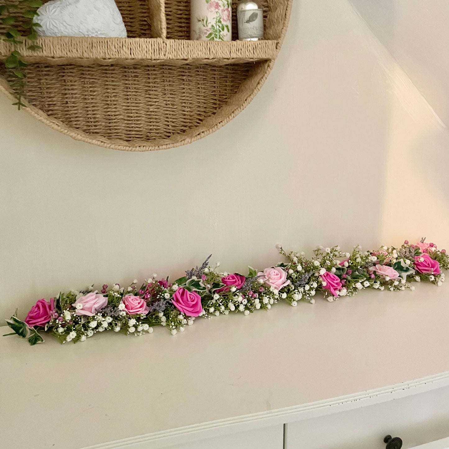 Pink Rose Garland