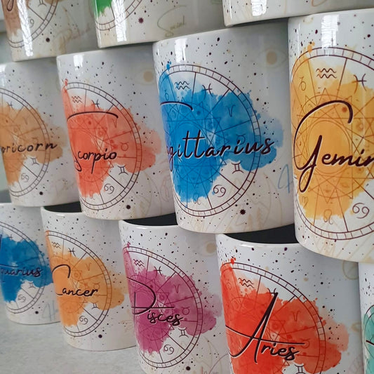 Horoscope mug with vibrant colour