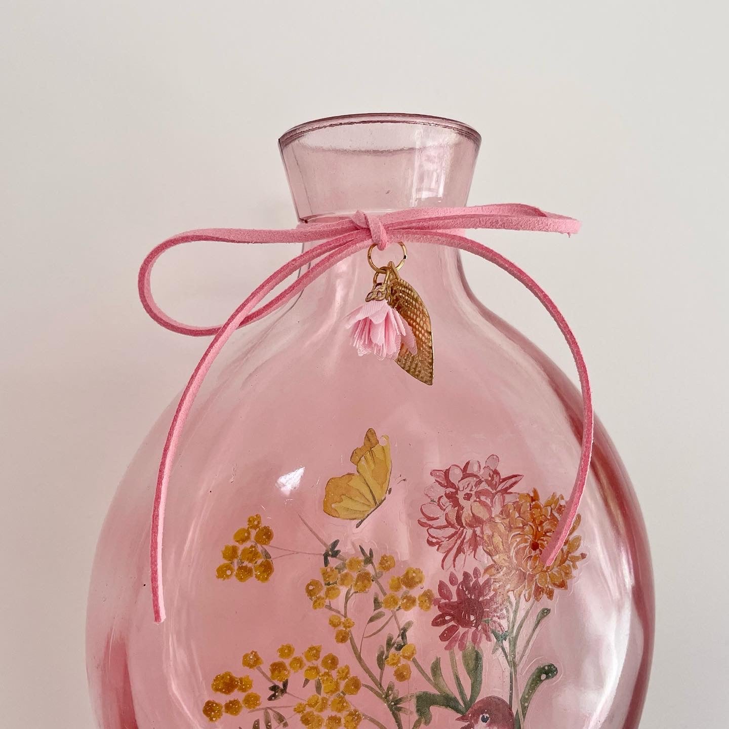 Pink Floral Vase