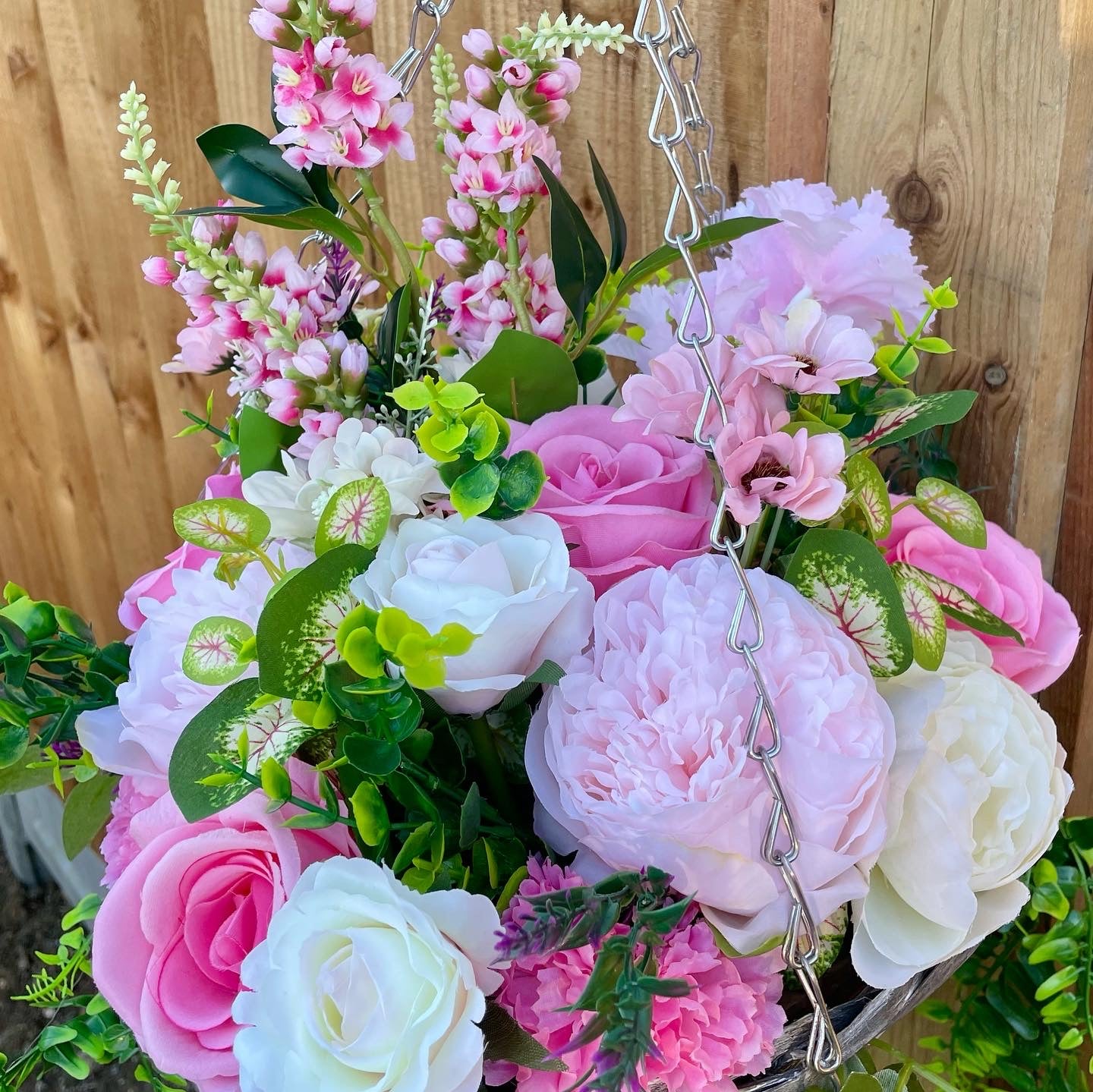 Pink Hanging Basket