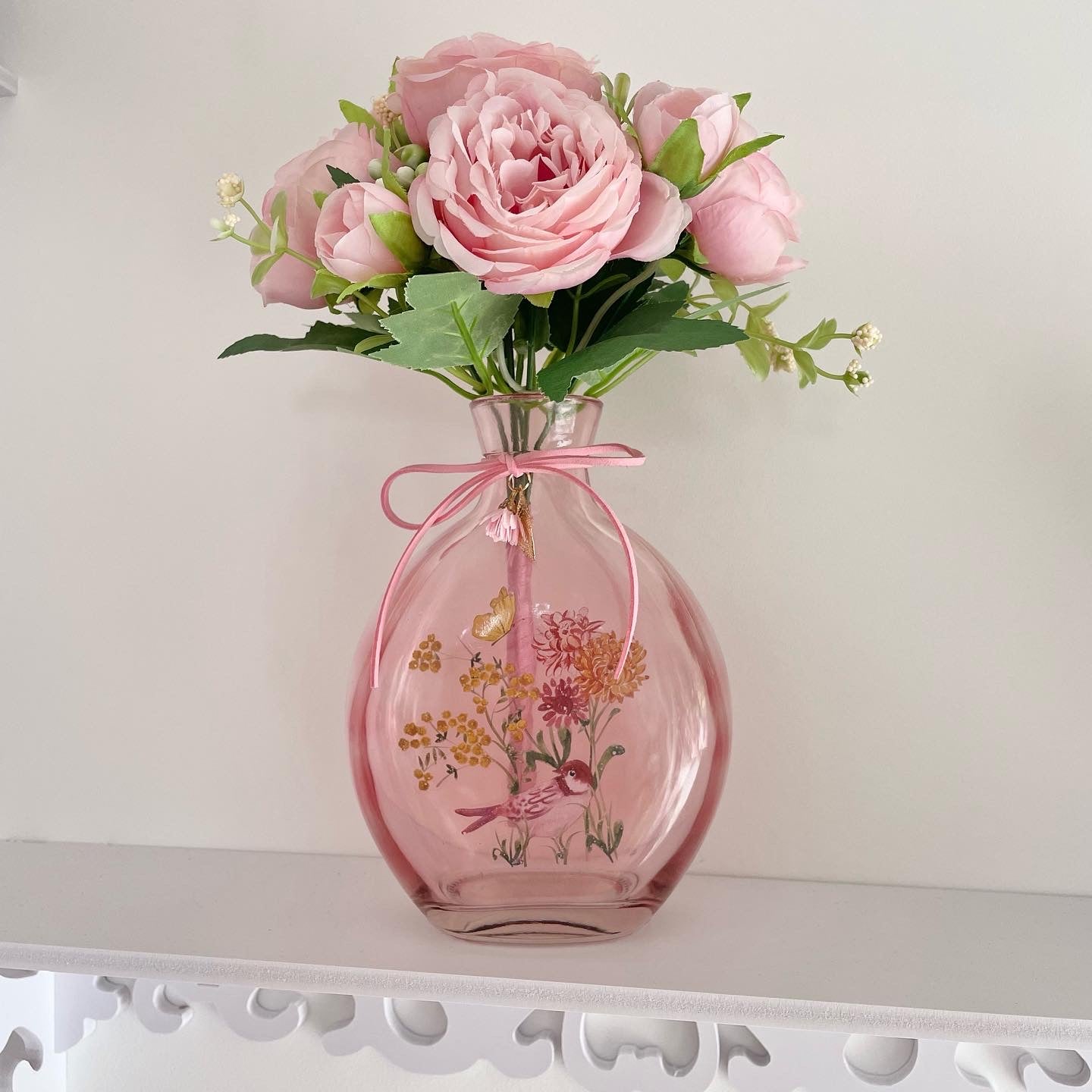 Pink Floral Vase